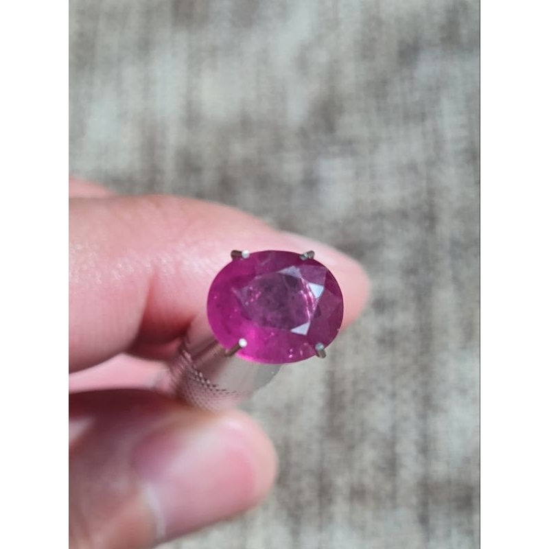 1117. Batu Permata Natural Ruby Pigeon Blood tanpa memo