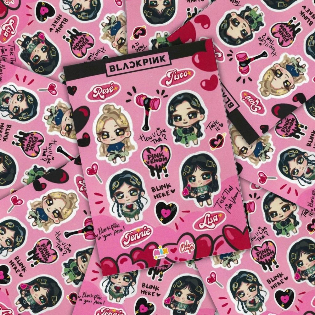

BLACKPINK Stiker Sheet (SNK03) | Series BLACKPINK | Sticker Deco Planner by 81nStudio