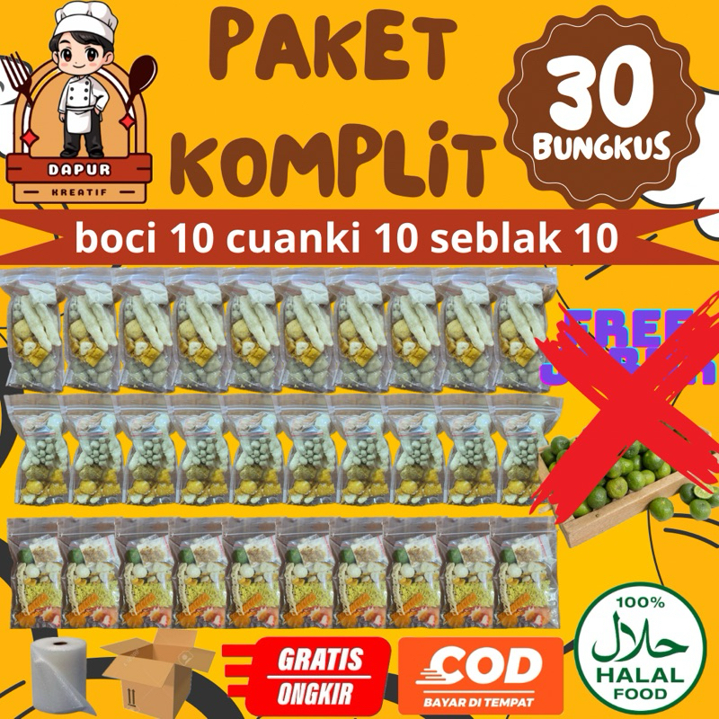 

baso aci / cuanki / seblak / paket usaha 30 bungkus