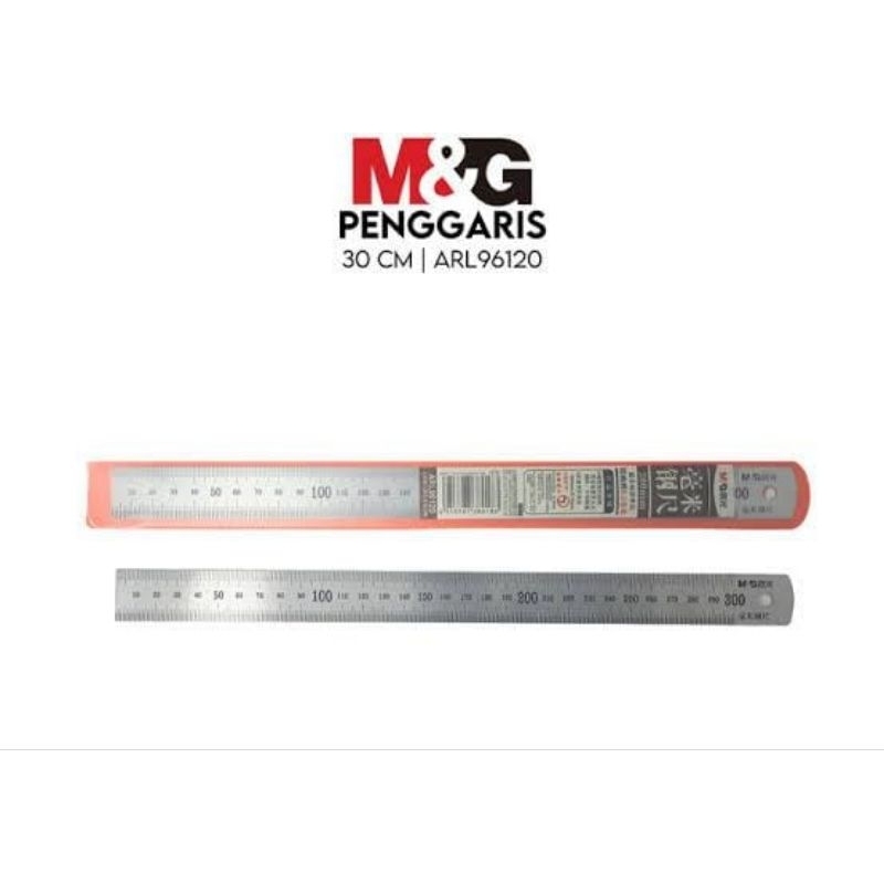 

MISTAR BESI 30CM ARL96120 M&G TEBAL/ HARD STAINLESS STEEL RULER 30 CM ARL96120