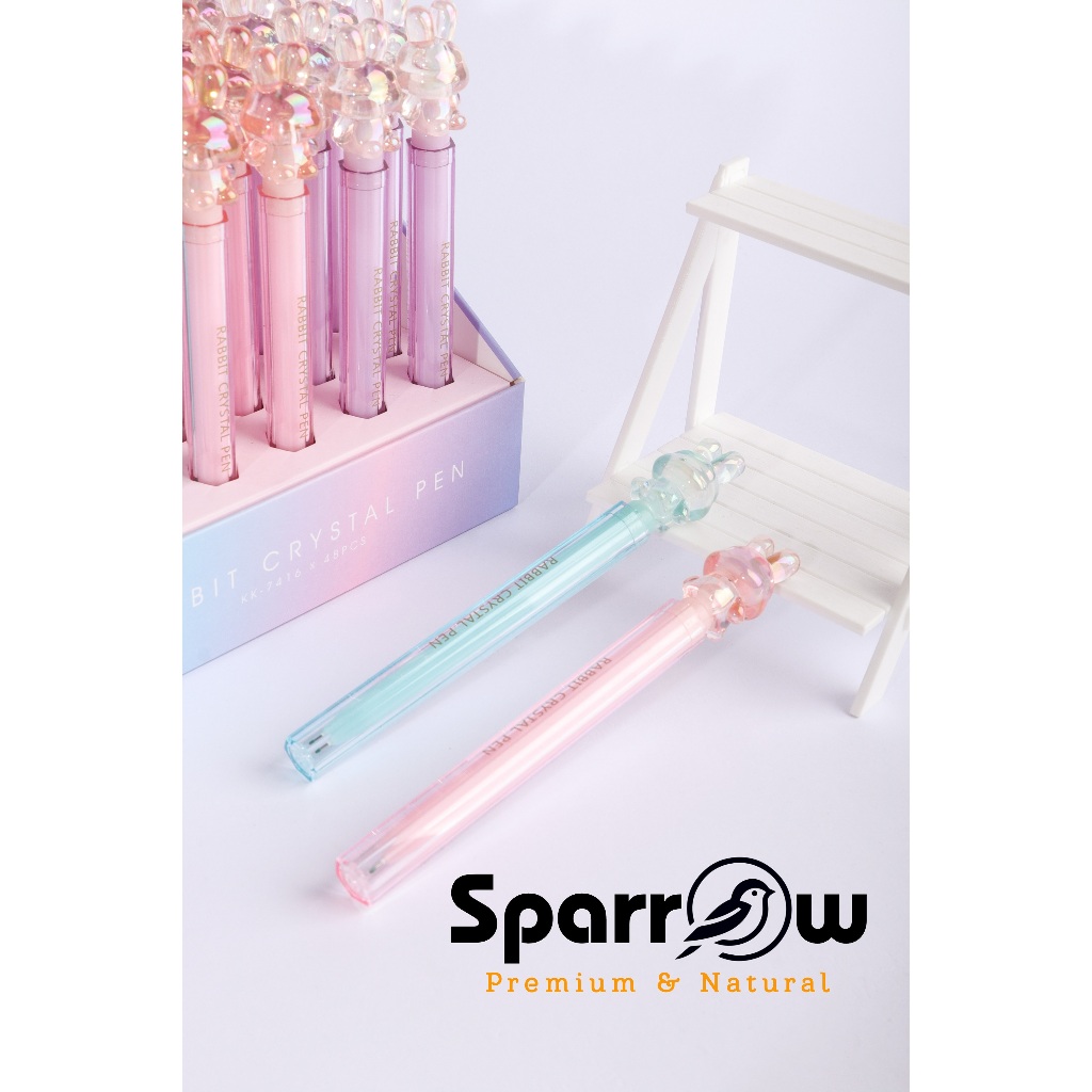 

SPARROW Pen Silikon / Silicone Pen / Pen Karakter Lucu Cantik CRYSTAL PEN - RABBIT (7416)