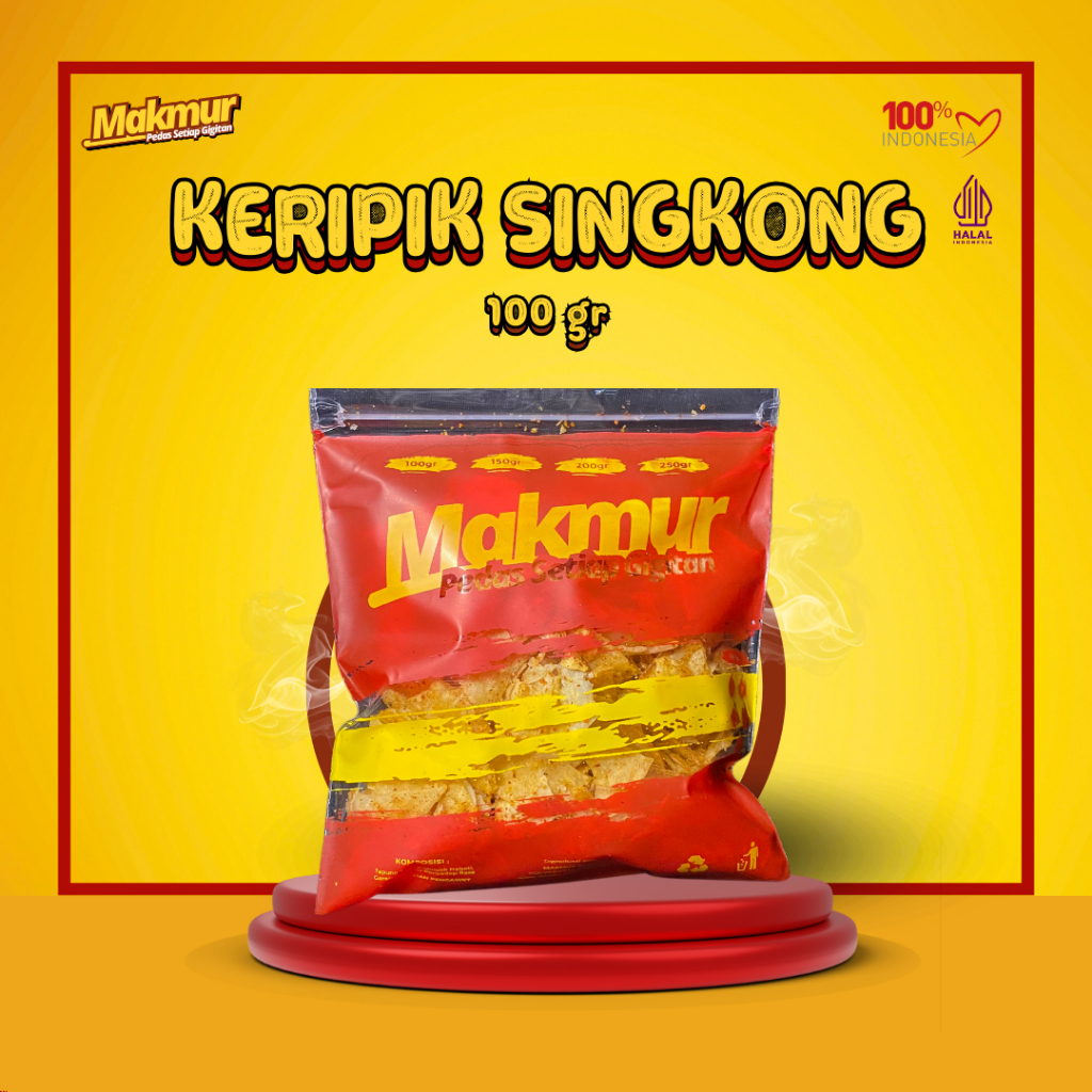 

Makmur Keripik Singkong Varian Level Pedas - Makanan Ringan