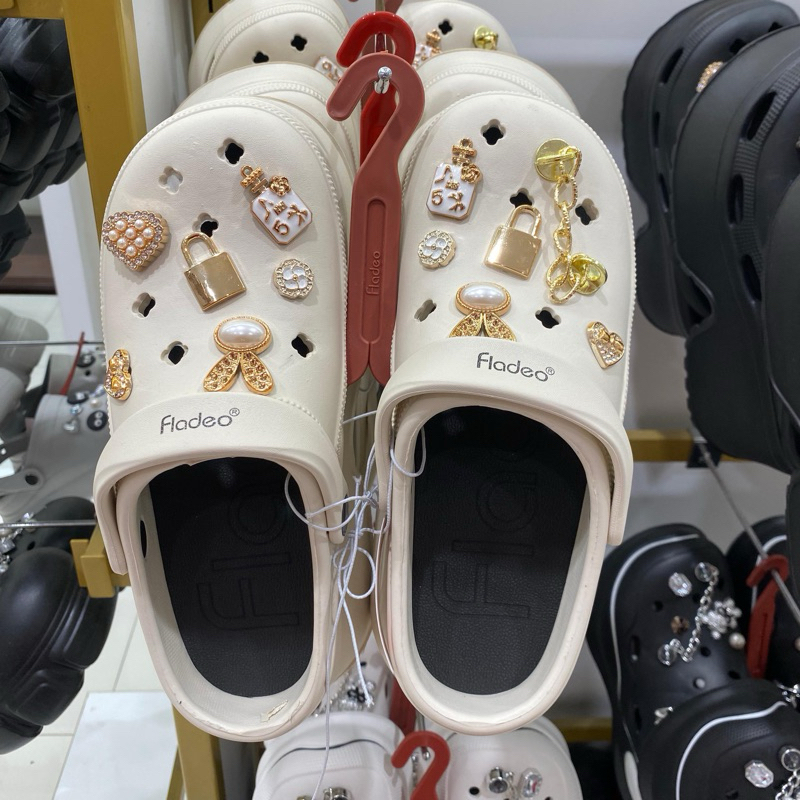 Fladeo sepatu sandal wedges wanita baim kekinian 36-40