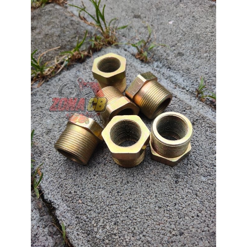 drat kran bensin gl100 megapro tiger kecil ke besar / adaptor sambungan drat baut keran cb kran tige