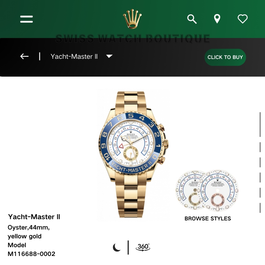 Garansi 5 Tahun Rolex Yacht-Master II  Yellow Gold  Jam Tangan Pria M116688-0002 Jam Tangan Jarum Me