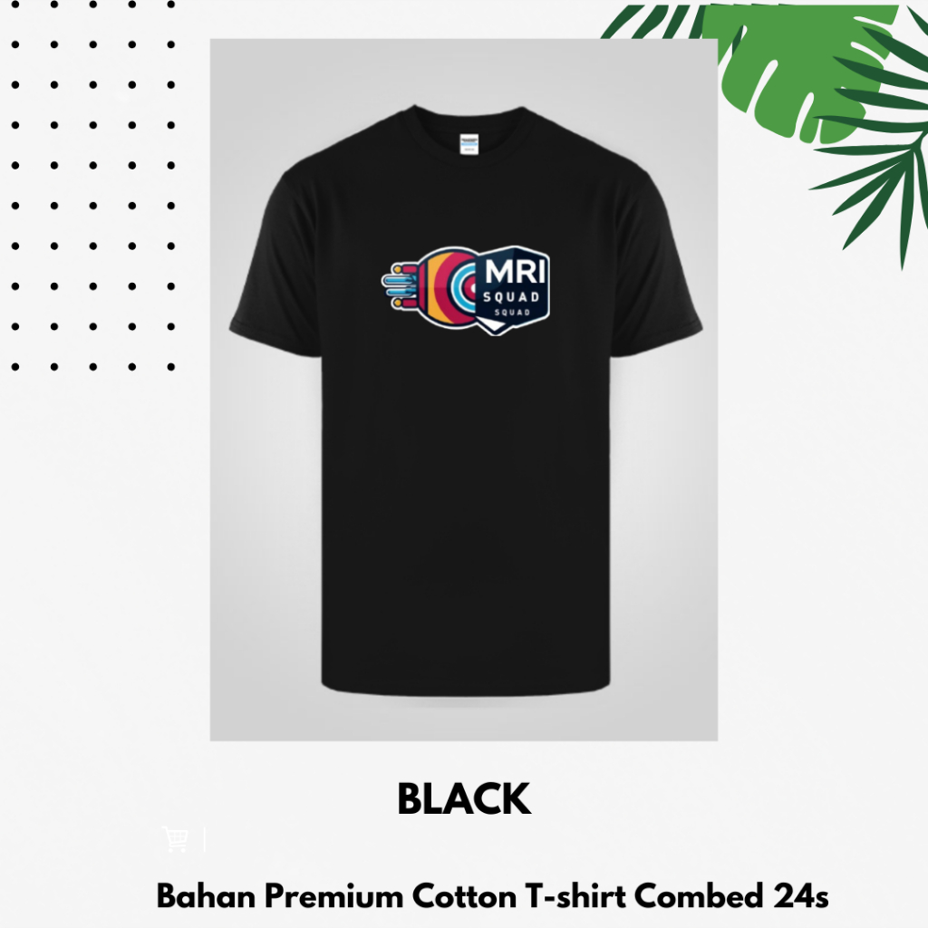 MRI Squad 1 Kaos Hitam Lengan Pendek Premium Cotton T-SHIRT Radiologi