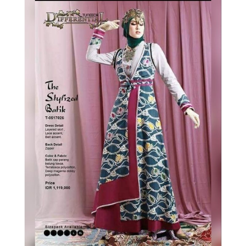 Gamis Batik Tuneeca, T-0517026, size S, PRELOVED