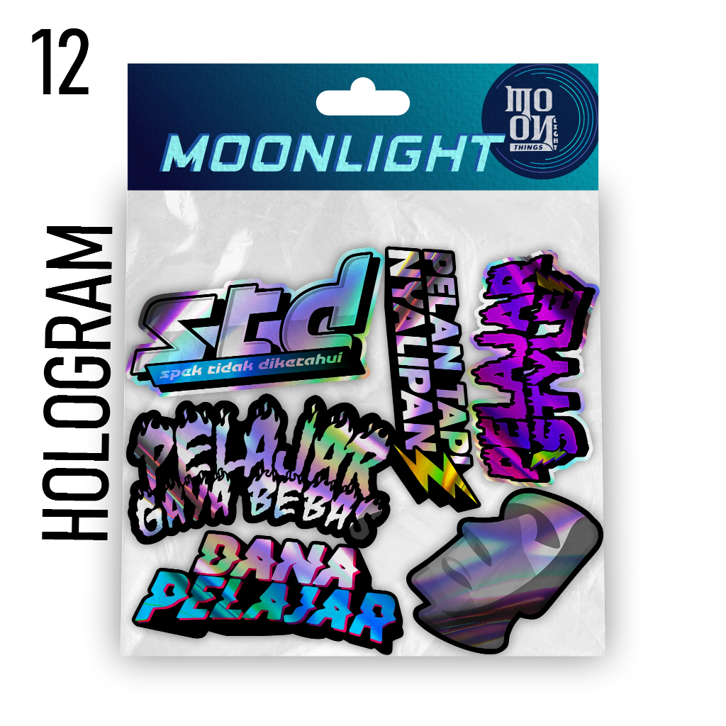 

STIKER PACK VIRAL DANA PELAJAR GAYA BEBAS EMOT BATU BAHAN HOLOGRAM - MOONLight 12
