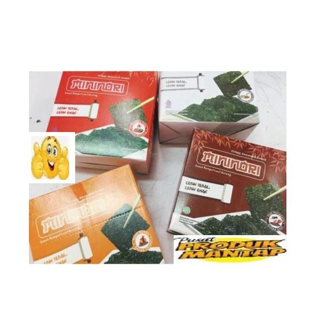 

Mini Nori ( Cemilan Rumput Laut ) 1 box isi 12 Pcs