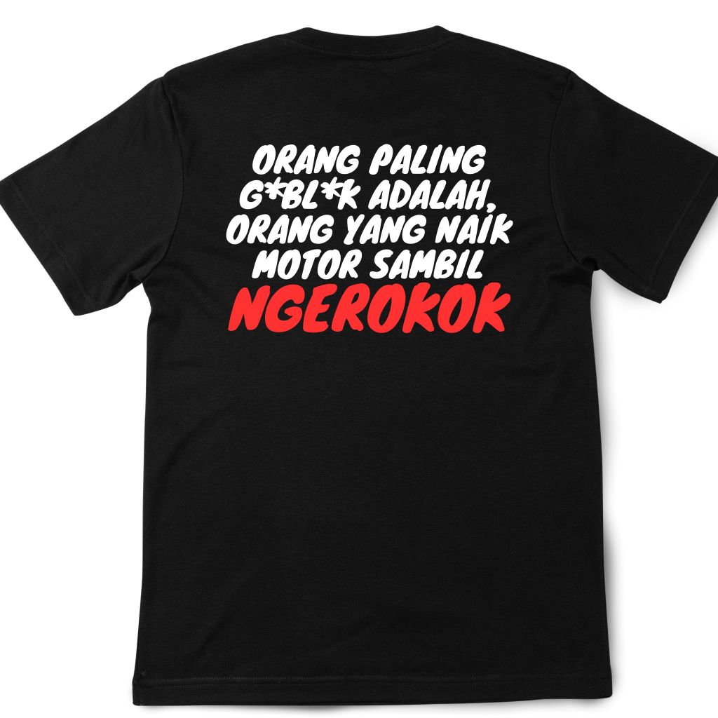 [Avelin] Kaos Pria Lengan Pendek Premium Distro, Cotton Combed 24s | Orang Merokok
