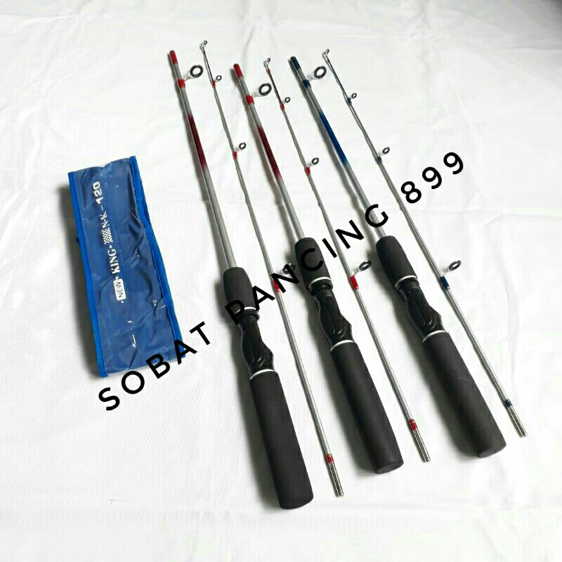 Joran fiber new king 120 135 bawah hollow atas solid