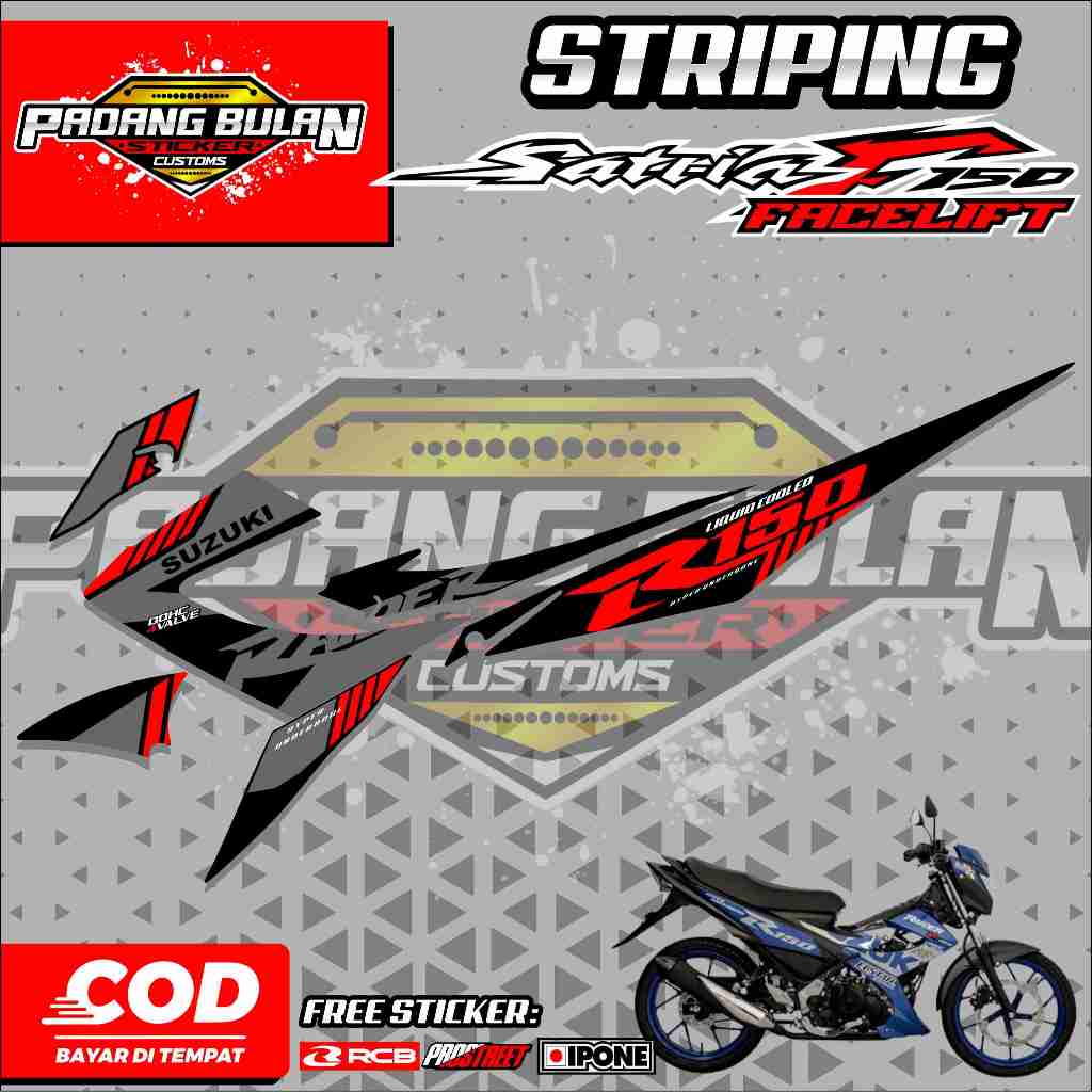 STRIPING VARIASI SUZUKI SATRIA FU FACELIFT  / STICKER VARIASI LIST MOTOR SUZUKI SATRIA FU FACELIFT S