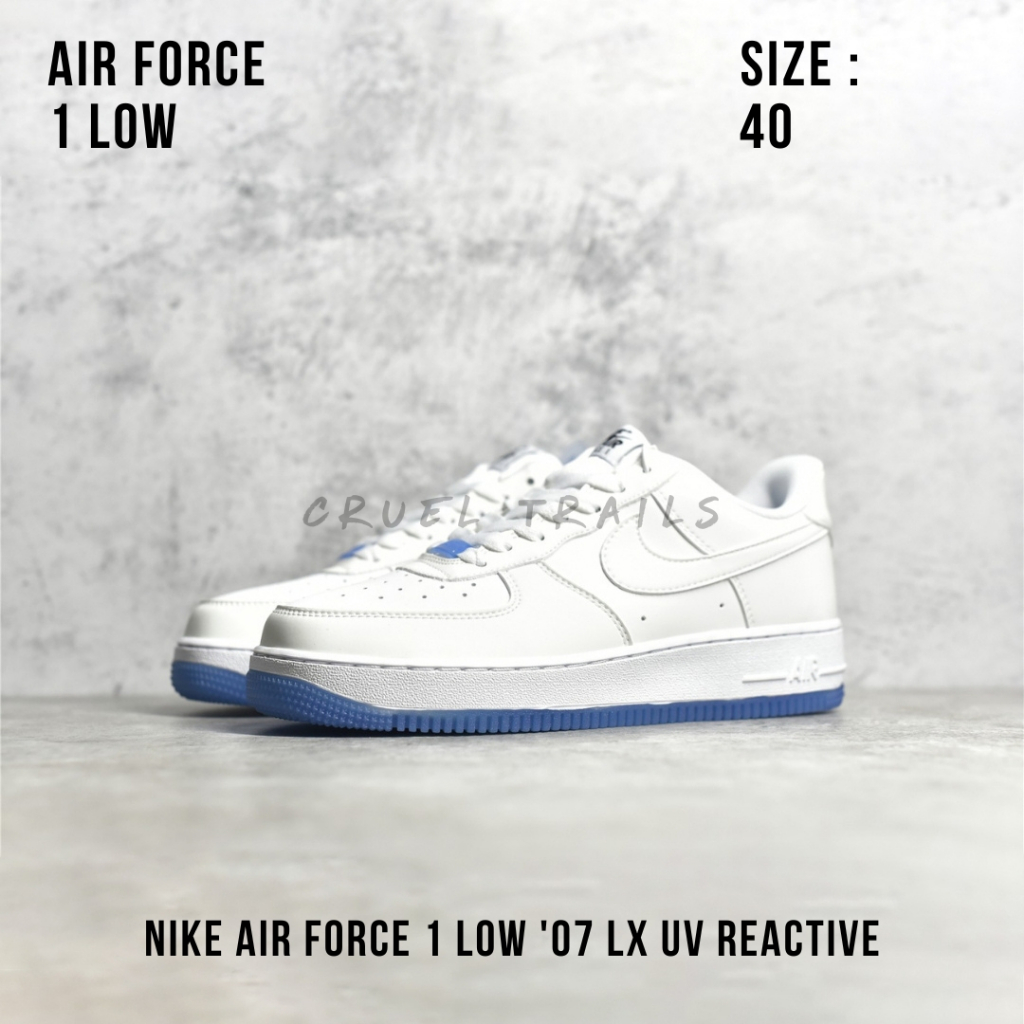 READY STOCK SIZE 40 - Nike Air Force 1 Low '07 LX UV Reactive  (Color Changing / Color Change) BNIB 