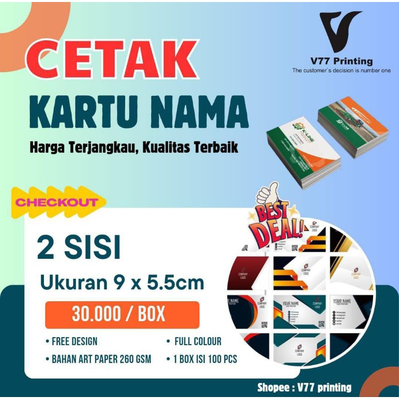 

Kartu nama 2 sisi