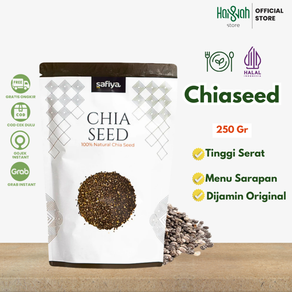 

Chiaseed Organik 250 gr Safiya - Biji Chia seed Hitam Organik Premium Mexico