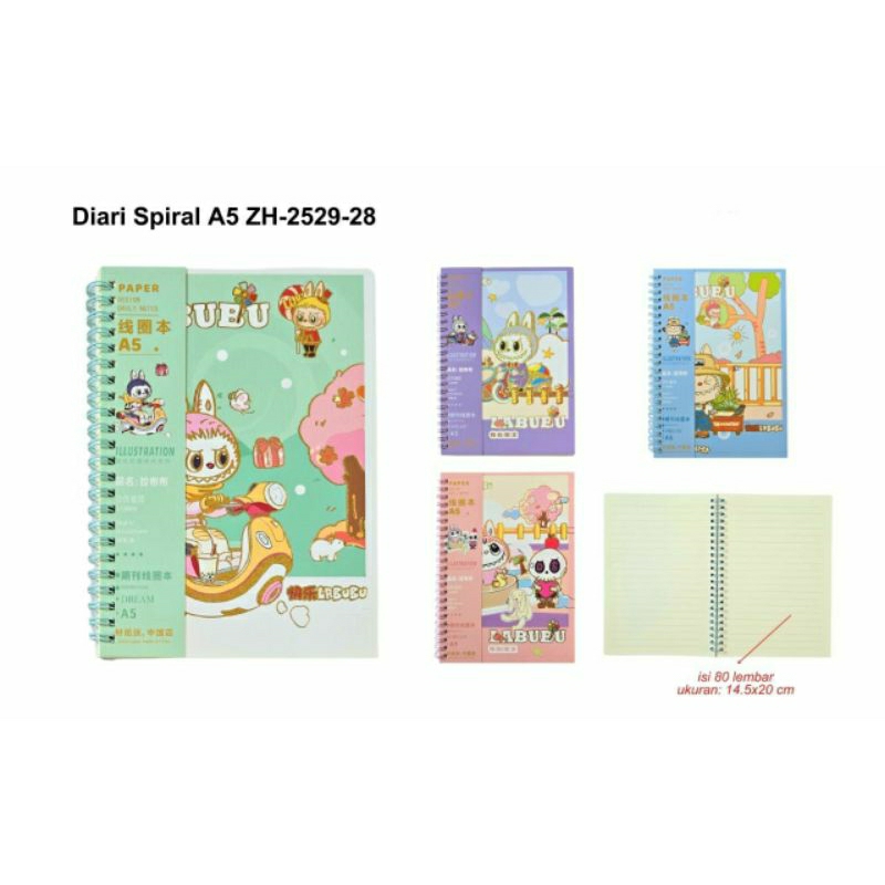 

Diary / Notes Spiral A5 LABUBU / Diary Spiral A5 CAPIBARA