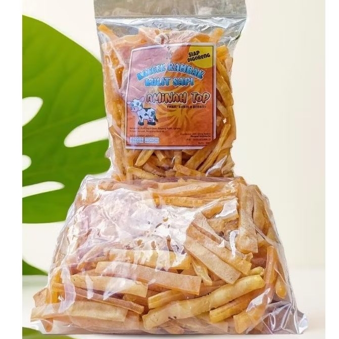 

krecek rambak kulit sapi/krupuk rambak mentah stik panjang/rambak stik mie super 500gram