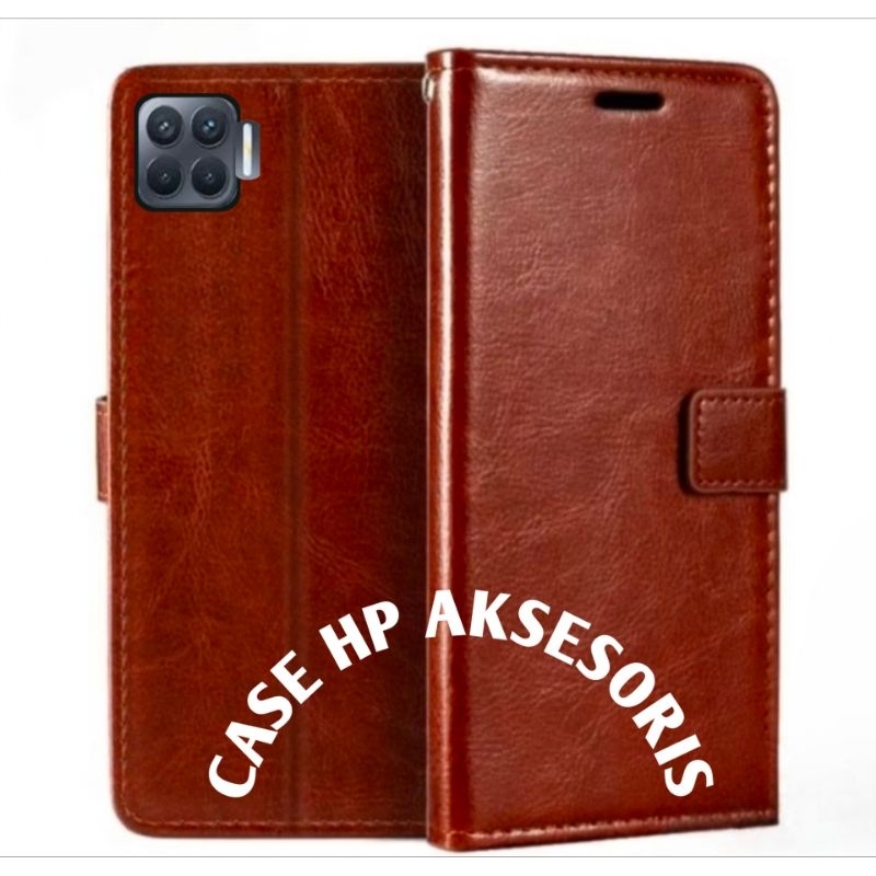 CASE OPPO RENO 4F FLIP COVER WALLET SARUNG HP CASING DOMPET LEATHER CASE HP/CASING HP