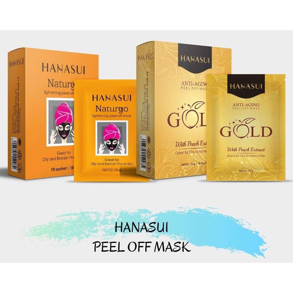 HANASUI Naturgo Peel Off Masker Orange & Gold Per Kotak ( ISI 10 SACHET )