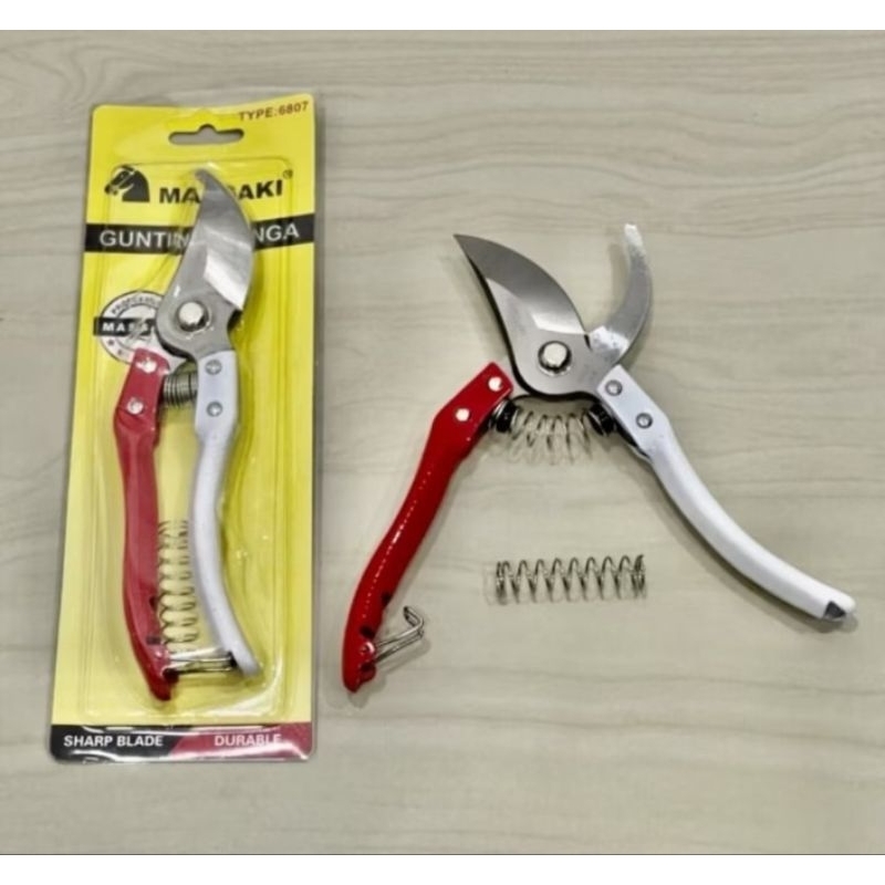 MERAH PUTIH MASSAKI 6807 / Gunting dahan 8” inci MASAKI gunting bunga 8” gunting ranting dahan gunti
