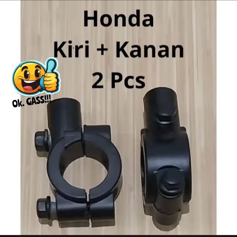 Braket Spion, dudukan Spion drat 14 Honda, kiri,kanan.
