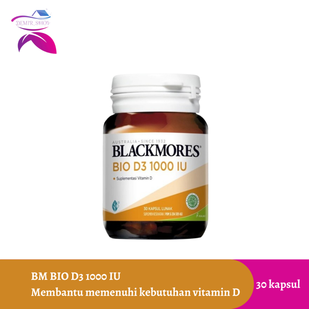 Blackmores D3 1000 IU 30 Kapsul / Suplementasi Vitamin D
