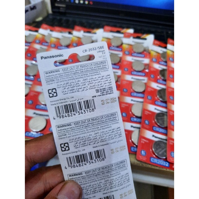 Baterai Cr2032 Panasonic Original Lithium Battery 3 Volt Batre Cr 2032 Panasonic