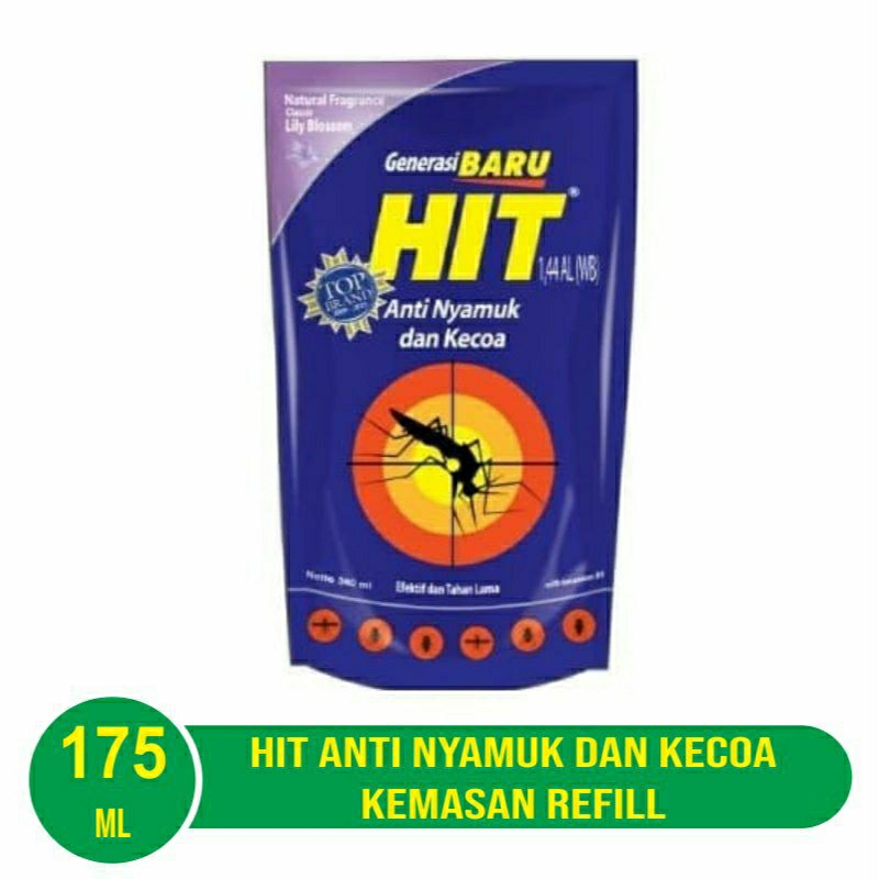 #MAU# Hit Refill Cair 175ml Hit Isi Ulang Obat Semprot Anti Nyamuk Dan Kecoa Pembasmi Serangga Pemba