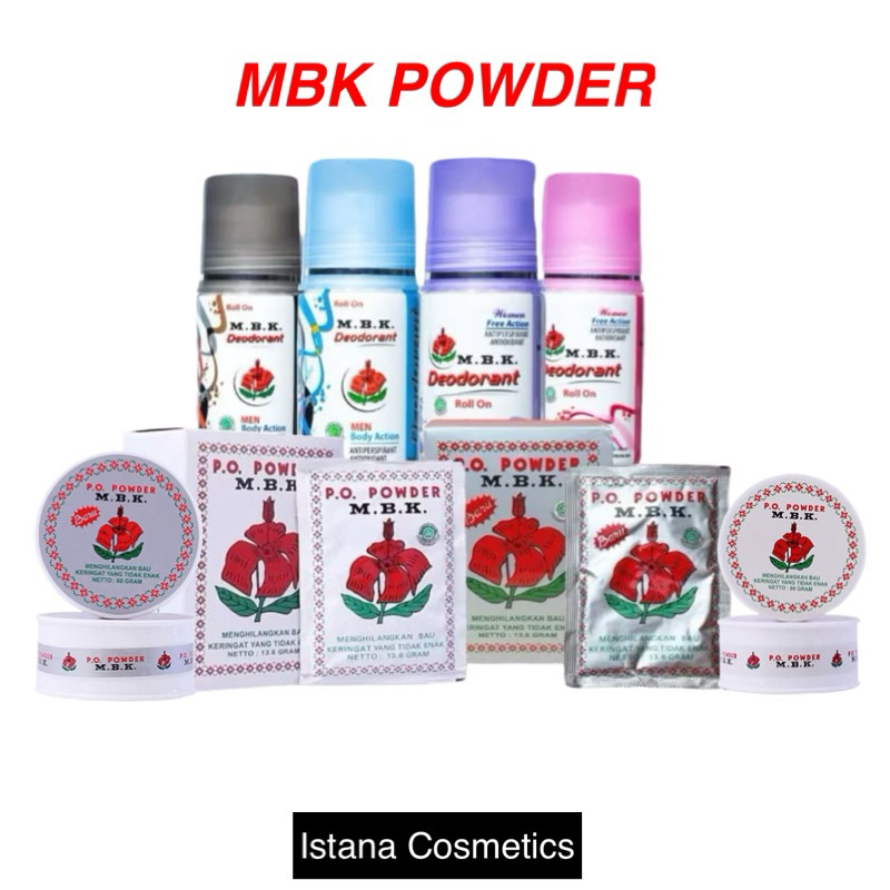 MBK PO POWDER TIN 60 gr - ROLL ON - SACHET - (BEDAK POWDER KETIAK)