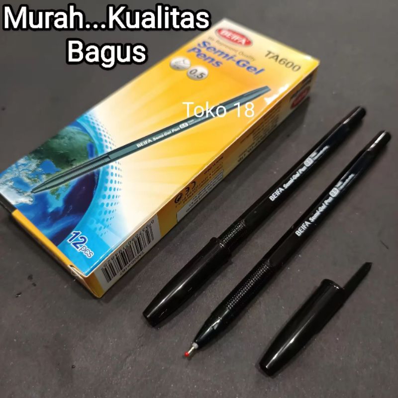 

1 Pak Pulpen Semi Gel Beifa(Isi 12 Pcs)Berkualitas