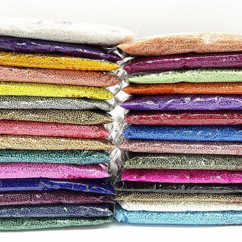 Manik Manik Pasir /Mute Payet Pasir 1pon 450/6/0 4mm/Manik Pasir Bahan Kerajinan Tanga DIY