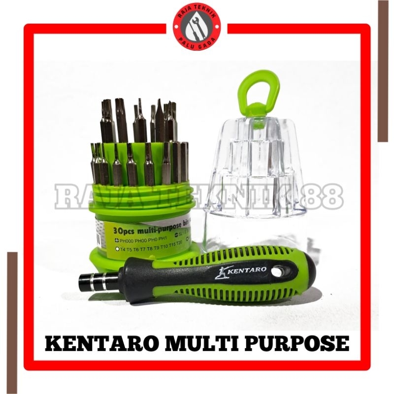 KENTARO OBENG MULTIFUNGSI 30 PCS MULTIPURPOSE BITS SCREWDRIVER SET