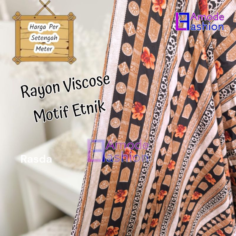 Kain Rayon Viscose Motif Etnik