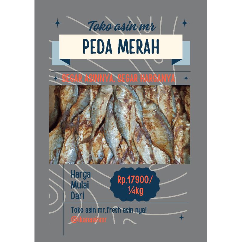 

Asin Peda Merah Sedang 250/500 gram (Gratis ongkir)