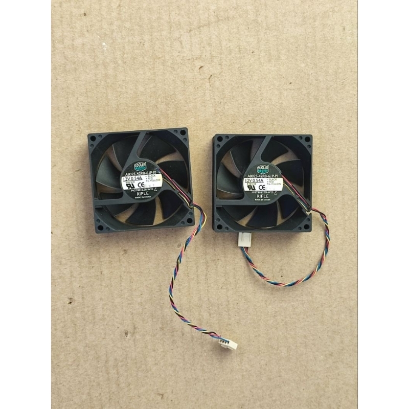 kipas fan high speed 0,54A dc 12v  8cmx8cm tebal 2,5cm merk cooler master