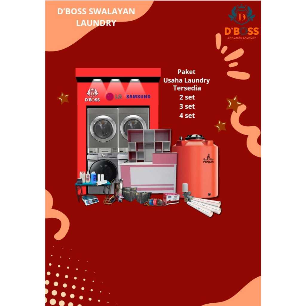 PAKET USAHA LAUNDRY One-stop service SAMSUNG 16KG LG GIANT MAX 15KG D'boss Swalayan