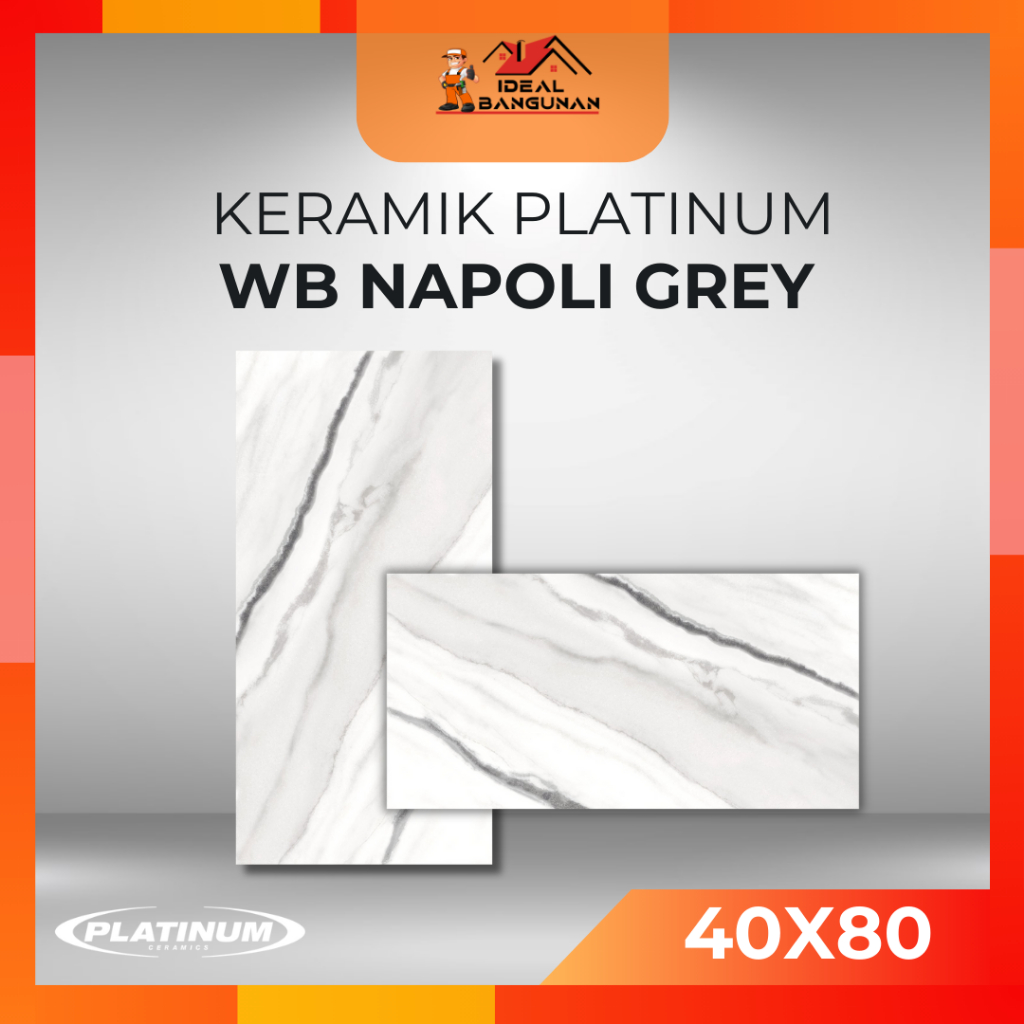 [READY] KER. PLATINUM 40X80 WB NAPOLI GREY REC | KERAMIKDINDING | KERAMIK
