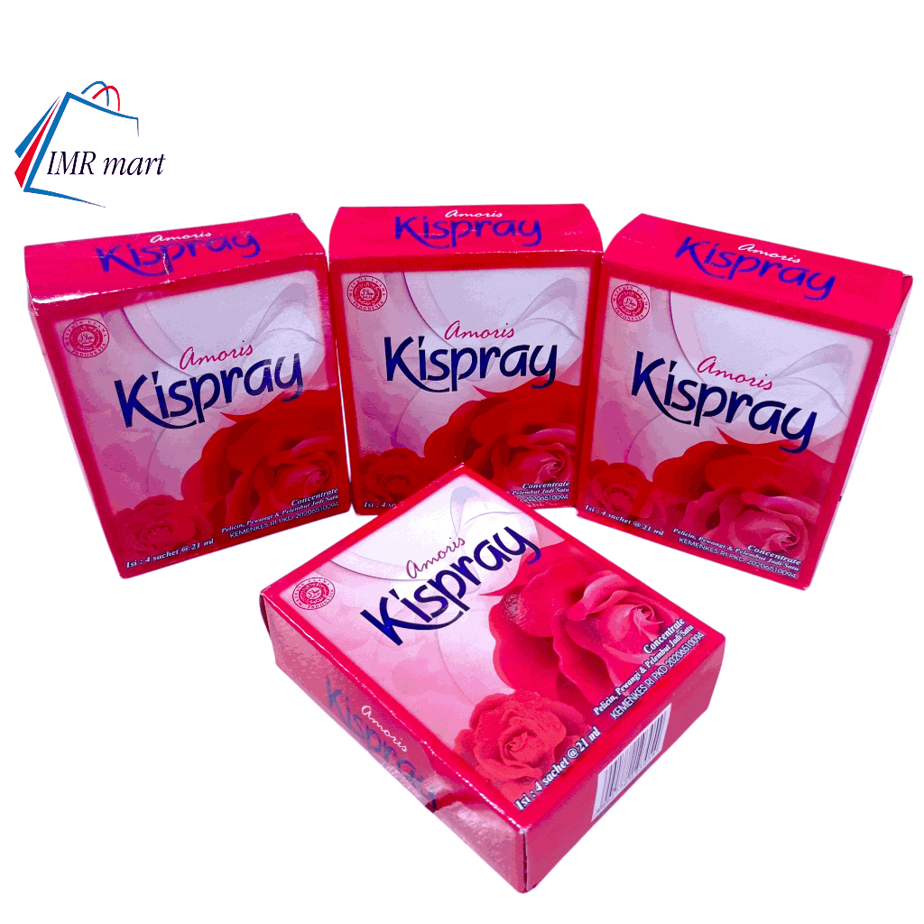 kispray box isi 4 sachet varian amoris merah pelicin & pewangi pakaian