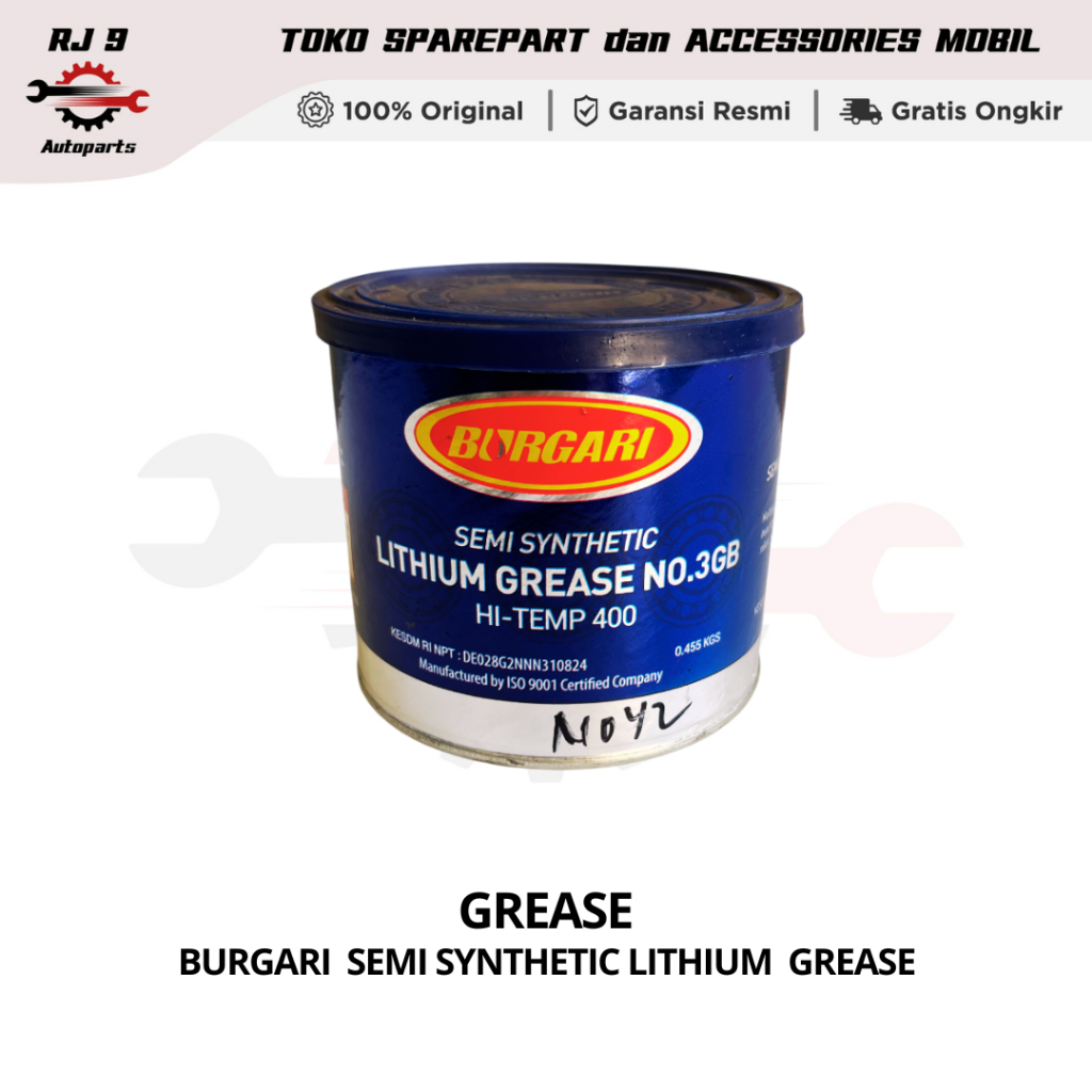 BURGARI Stempet LITHIUM 500 Gram Hi-Temp Bening Tahan Panas
