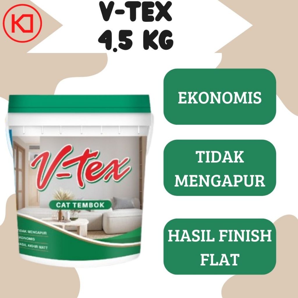Cat Tembok Emulsion V-tex  4.5kg