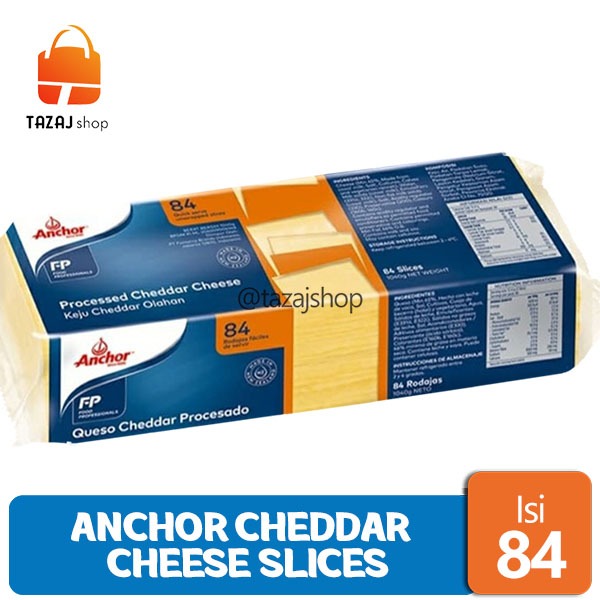 

Anchor Prochessed Cheddar Cheese Slices - Isi 84 Pcs Keju