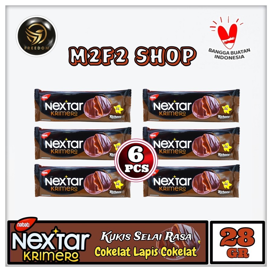 

Nabati Nextar Krimero Richoco | Biskuit Lapis Cokelat - 28 gr (Kemasan 6 Pcs)