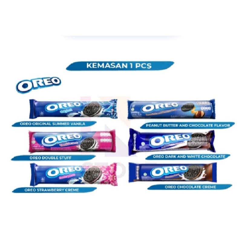 

Biskuit Oreo roll Original / strawberry creme / coklat creme / dark and white chokolate