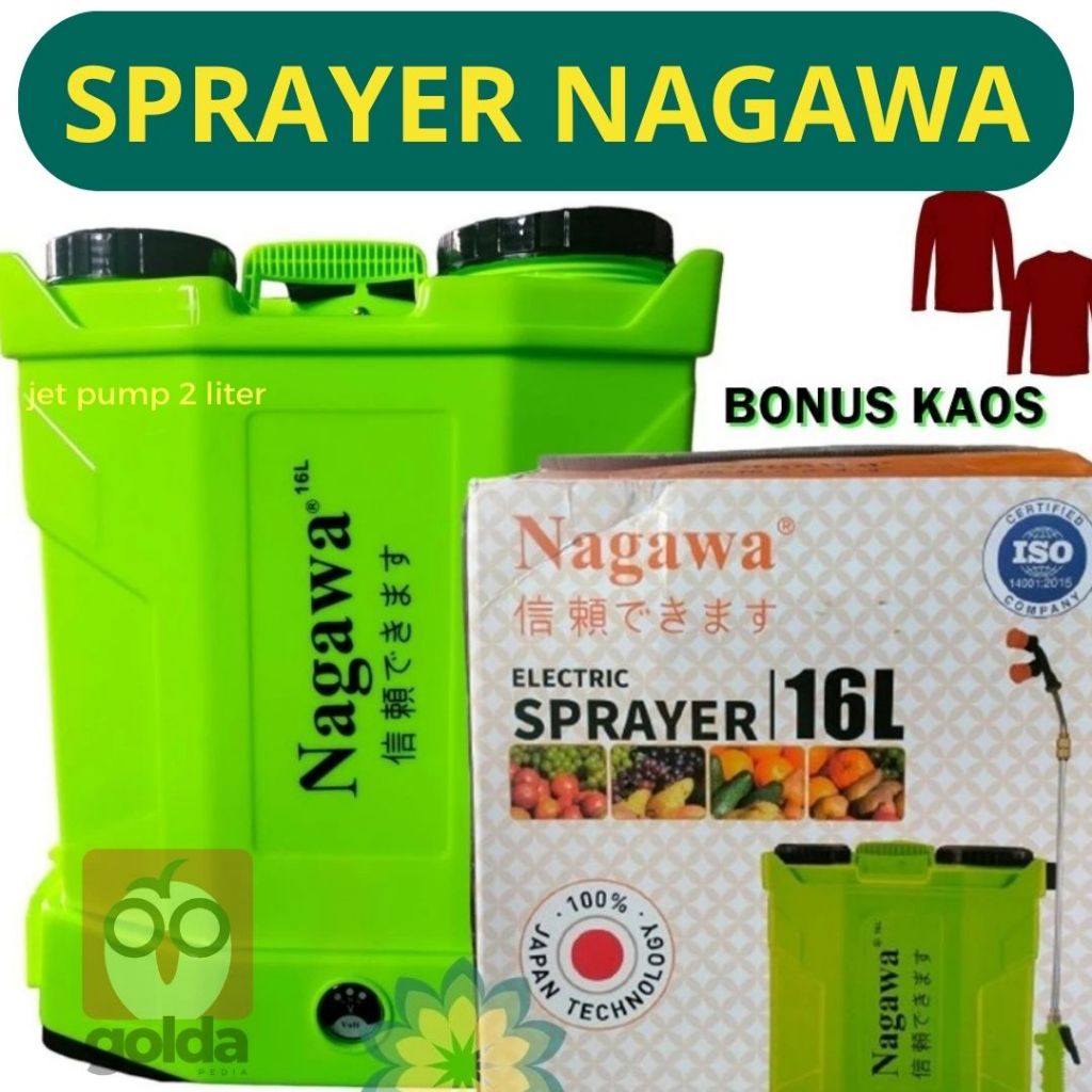 Tangki Sprayer Elektrik Yokohama/Nagawa 16 Liter Alat Semprot Hama Otomatis | Alat Semprot Penyempro