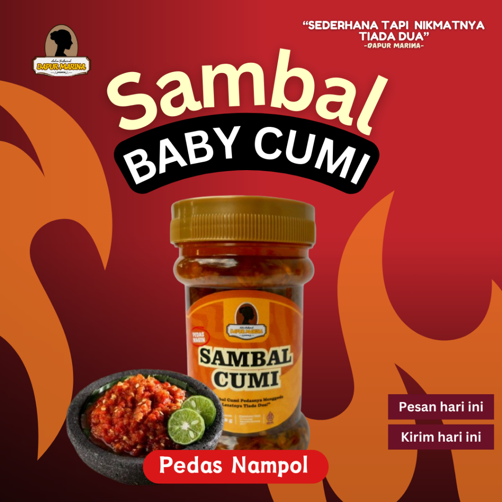 

Sambal Baby Cumi Pedas Tanpa Pengawet Sambel Halal Dapur Marina 130 gr BISA KIRIM LUAR KOTA