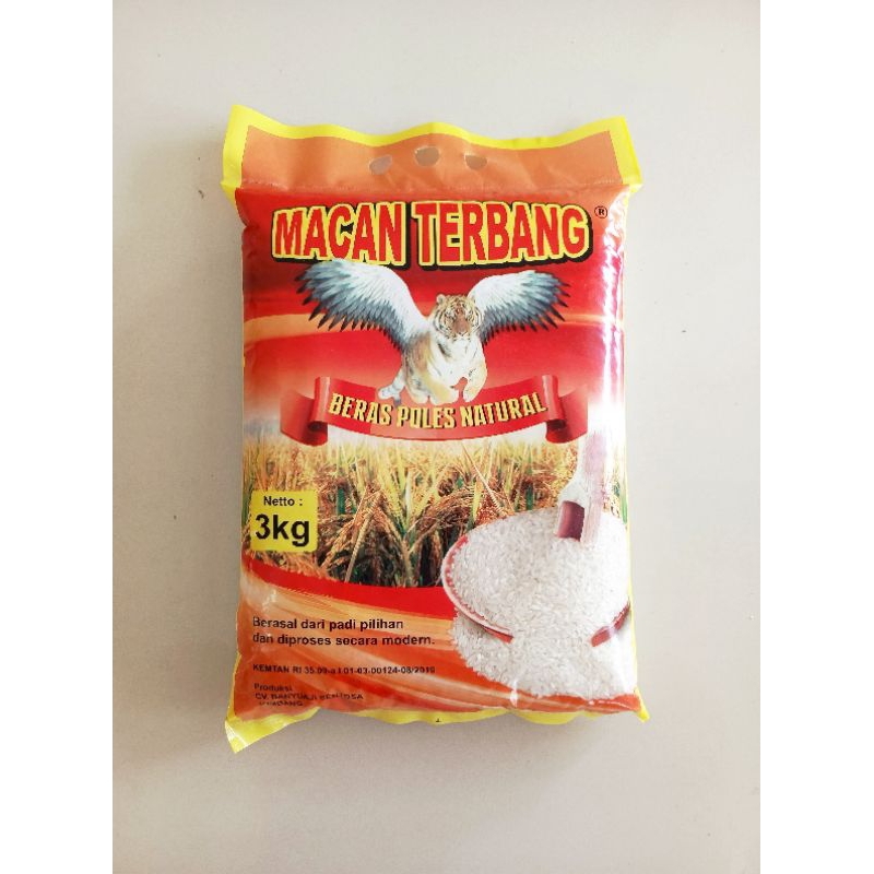 

Beras Super Pulen Macan Terbang Natural 3kg