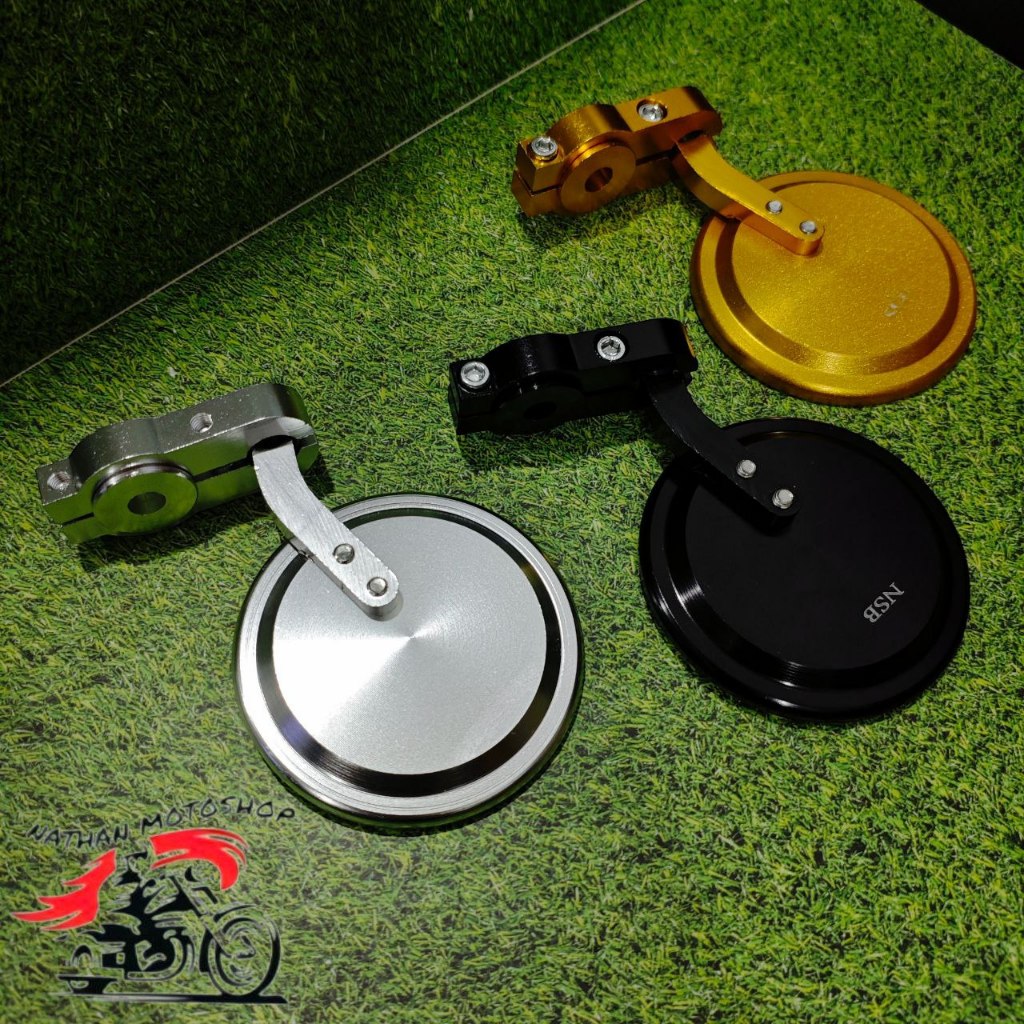 Spion Supermoto Cembung NSB Racing Model Bulat Mini PNP CRF KLX D-TRACKER WIN KLASIK AEROX BEAT DLL