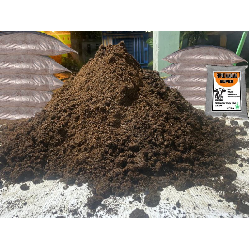 Shopritz Goplant - Pupuk Kandang Sapi Organik Premium Murni 100% Isi : 10 Liter, Pupuk Kotoran Sapi,