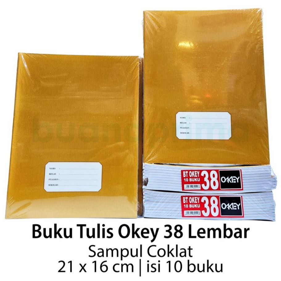 

Jual Buku Tulis Okey 38 Lembar (Cover Coklat Polos)