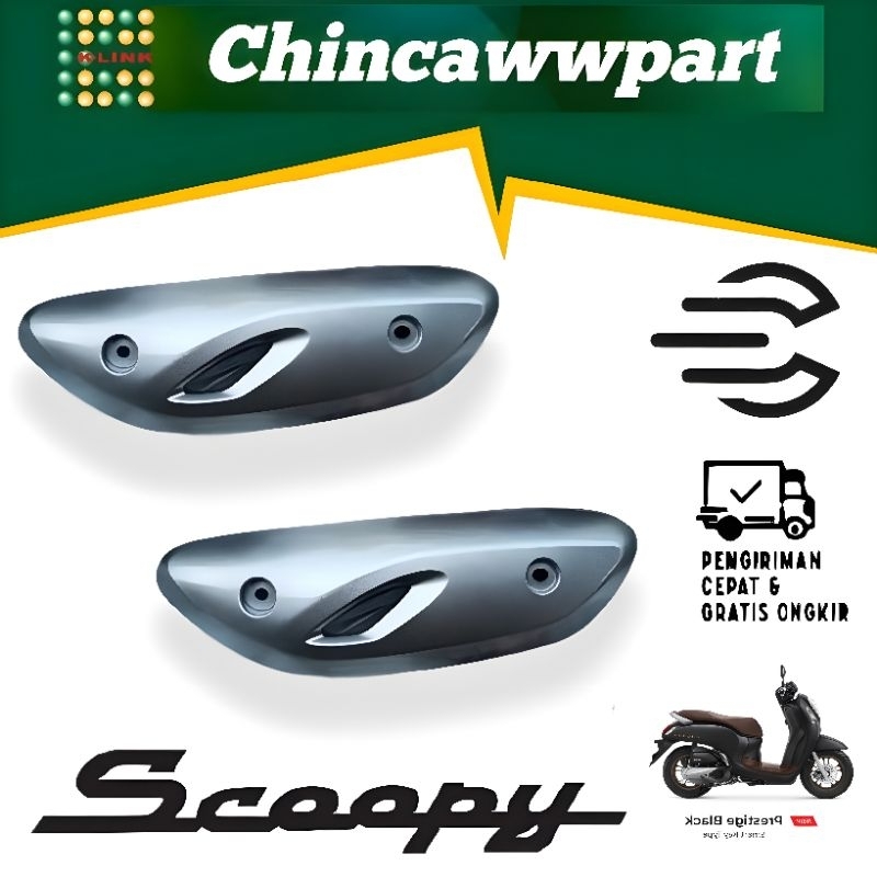 COVER KNALPOT TAMENG KNALPOT SCOOPY PRESTIGE 2021 2022 2023 ORIGINAL